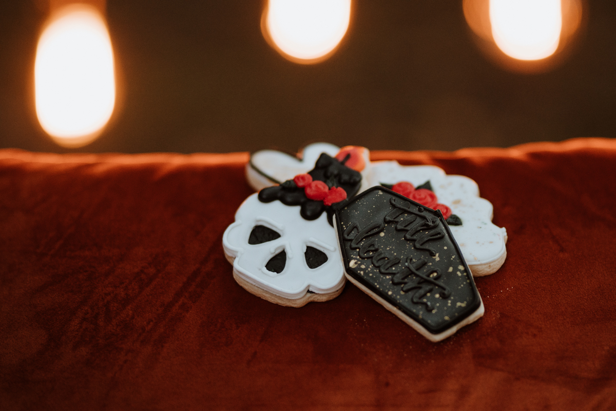 skull and coffin sugar cookies