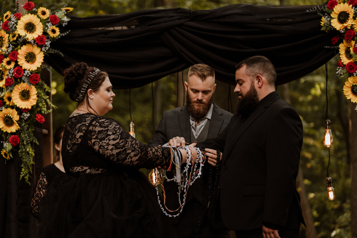 Ohio halloween wedding tying the knot
