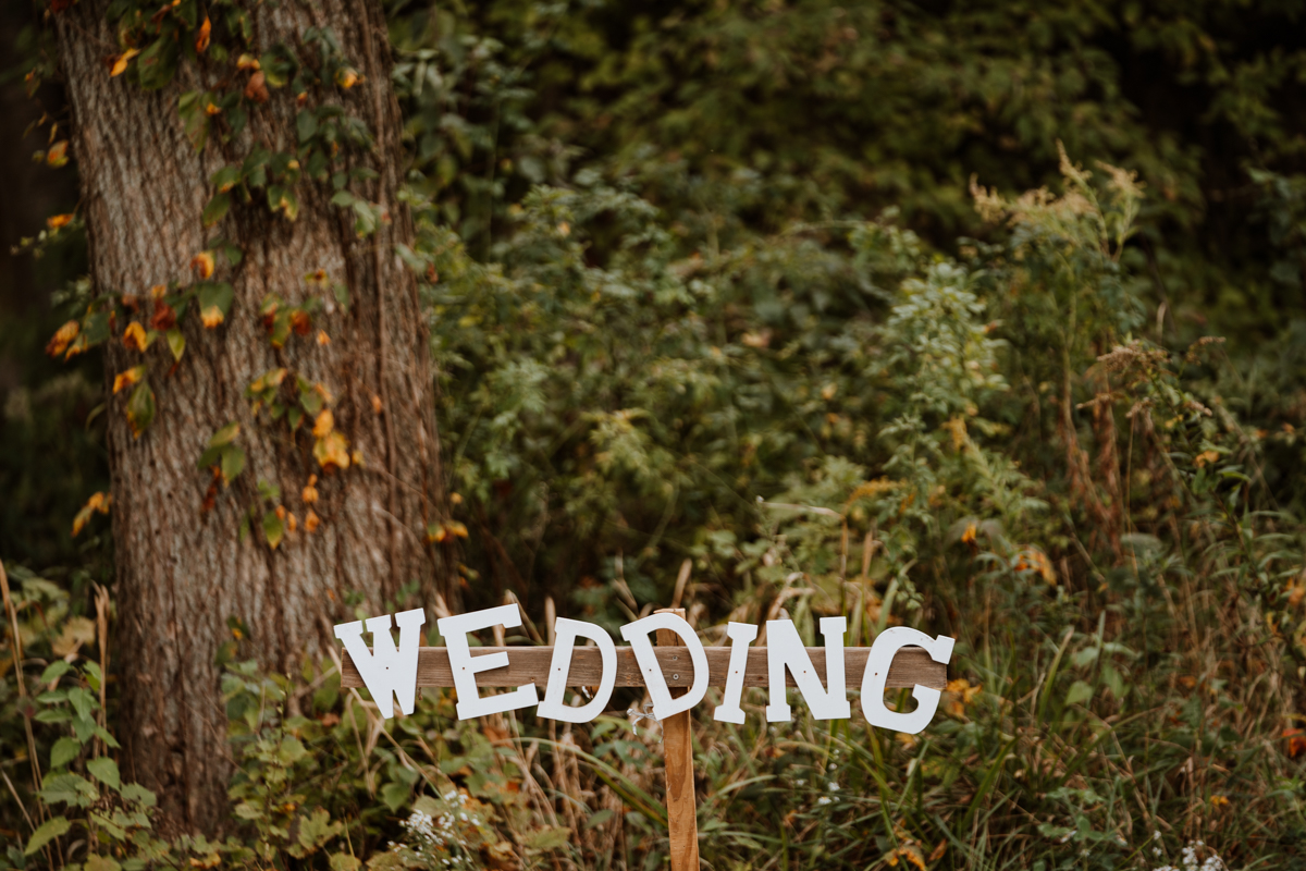 wedding sign decor