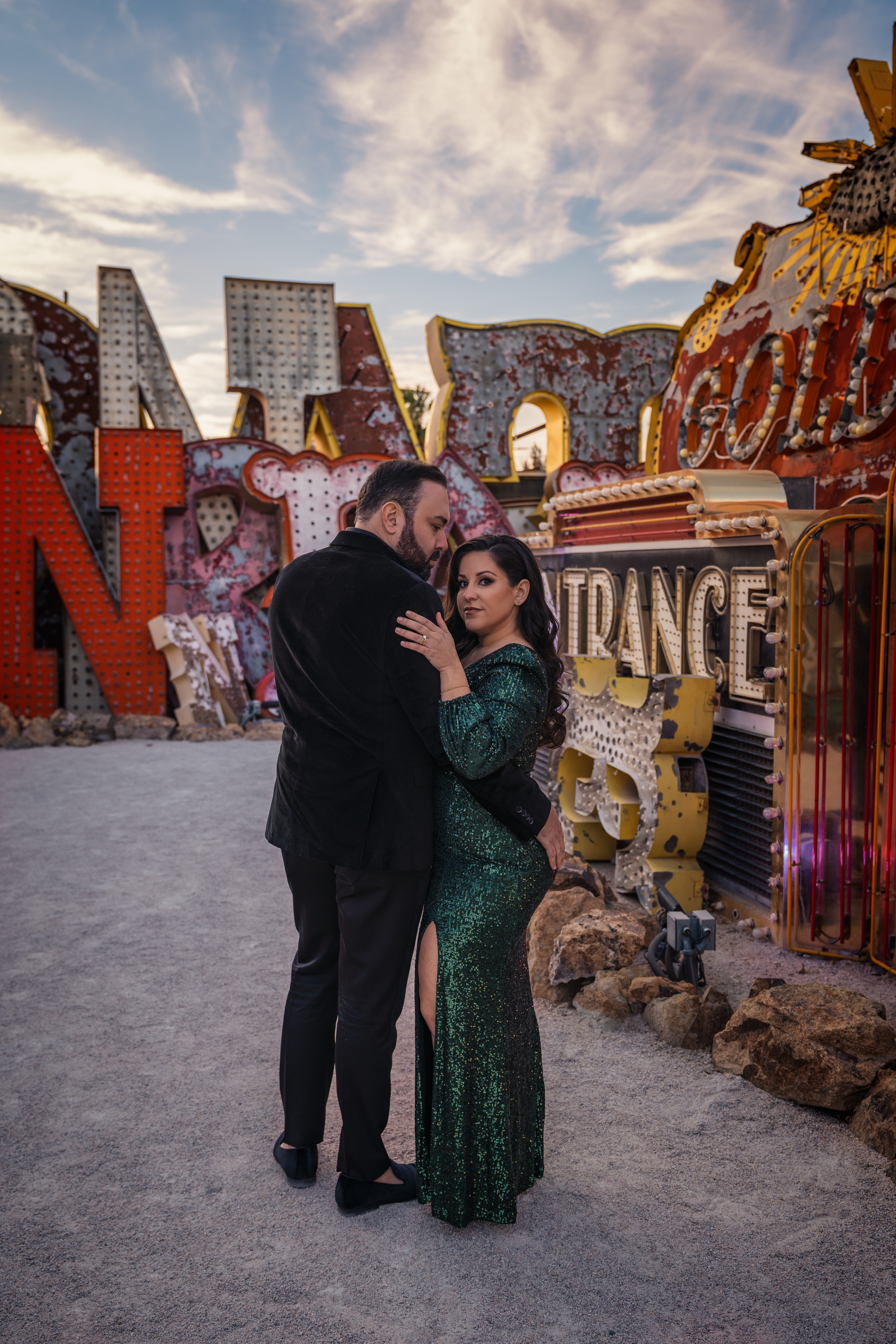 Neon Museum Engagement | Las Vegas Photographer