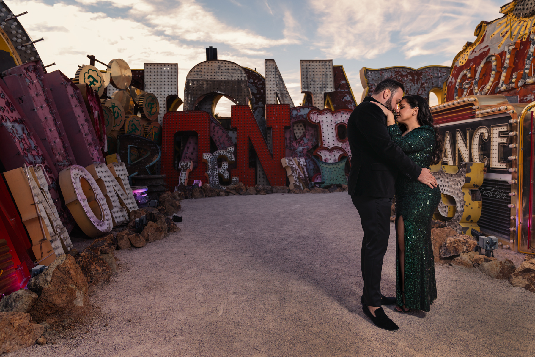 Neon Museum Engagement | Las Vegas Photographer