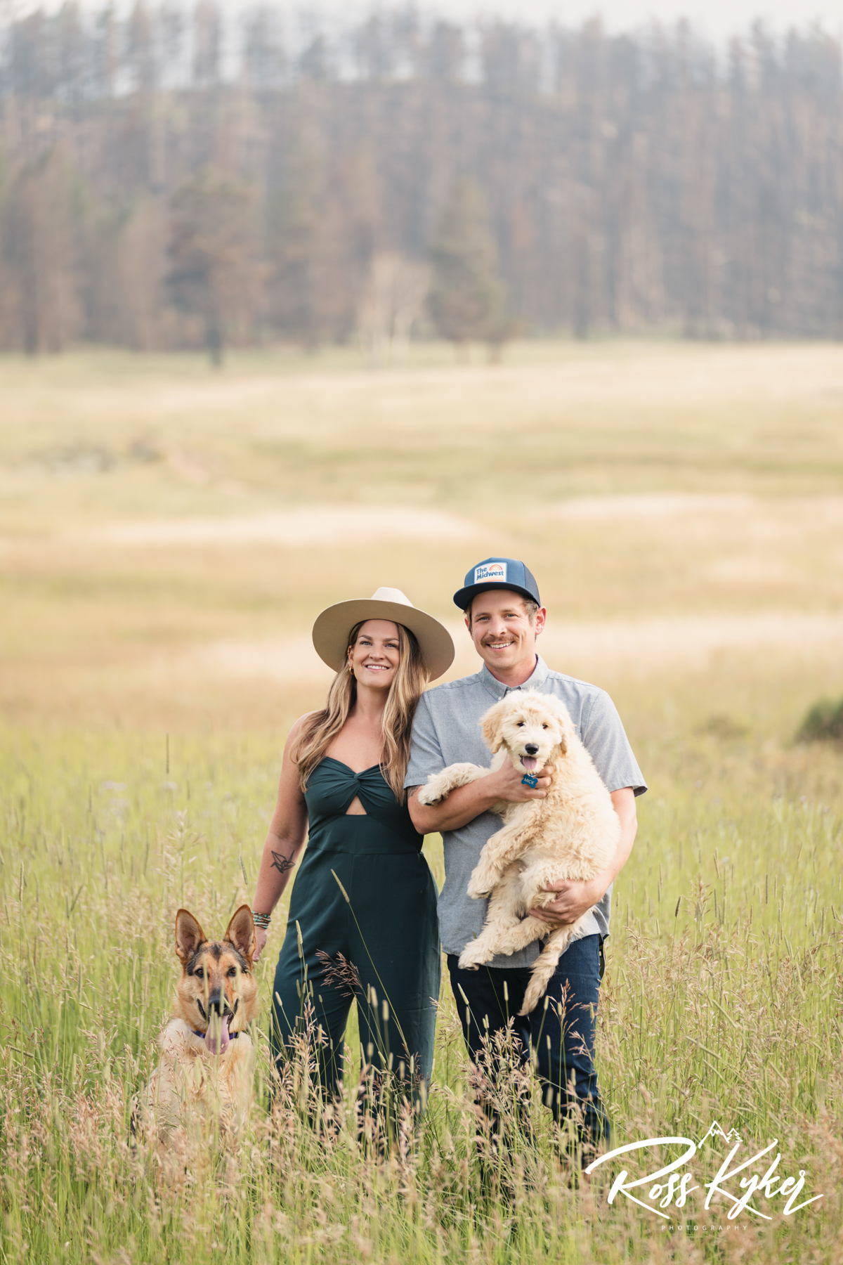 Rocky Mountain National Park engagement session with dogs