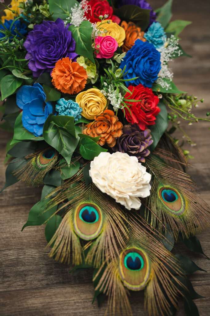 lgbtqia insprired bouquet craftwood weddings manitou springs