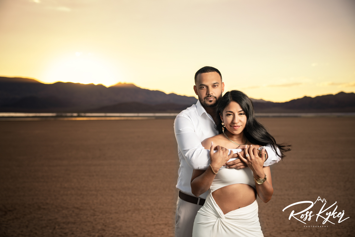 las vegas desert engagement photos