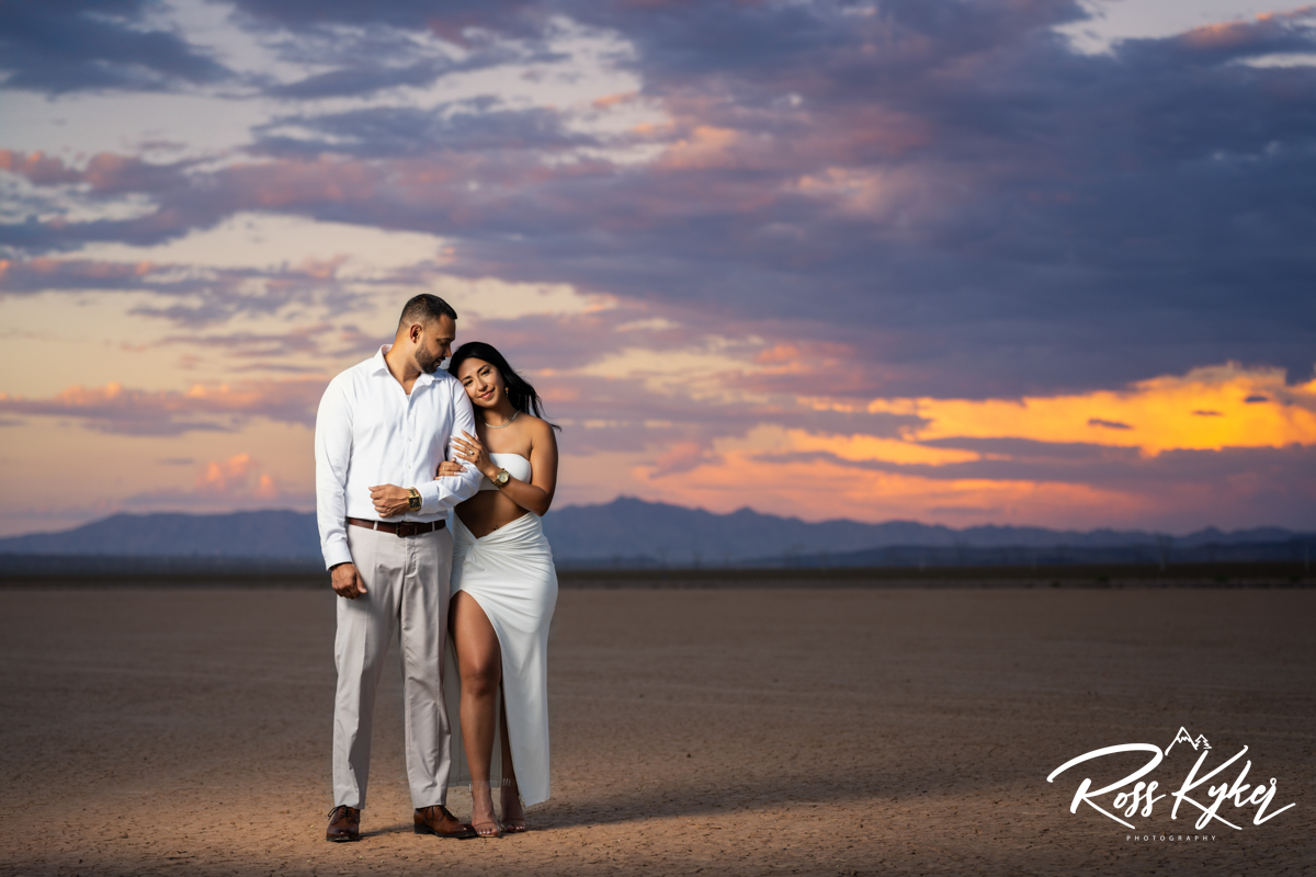 las vegas desert engagement photos