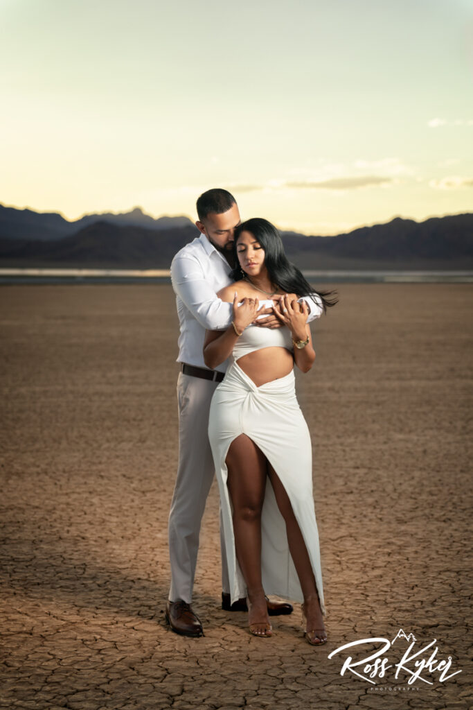 las vegas desert engagement photos